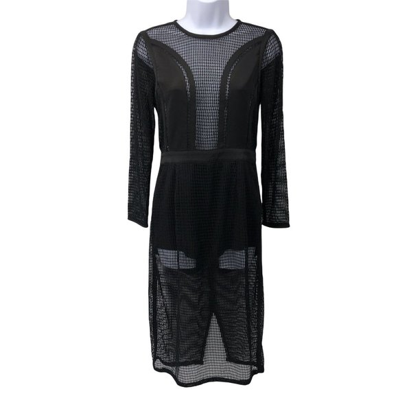 NBD Sabrina Small Black Sheer Mesh Net Sexy Romper Dress Revolve.com - Picture 16 of 16